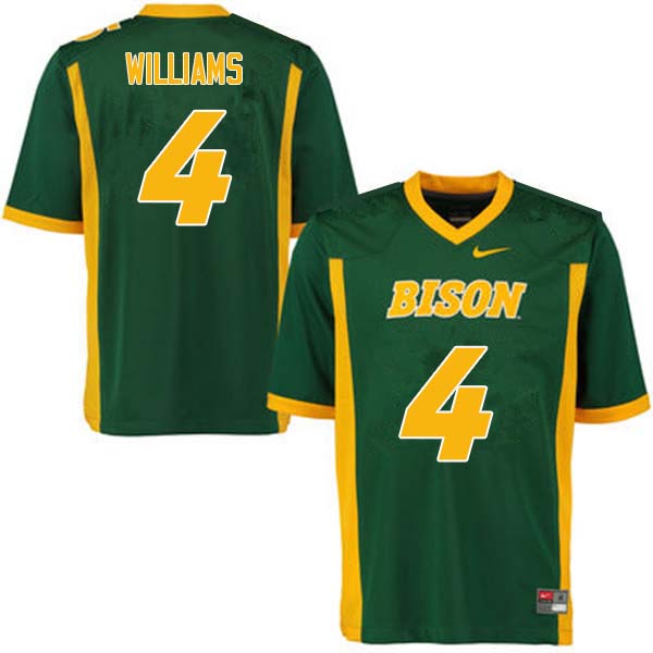 Men #4 Dimitri Williams North Dakota State Bison College Football Jerseys Sale-Green